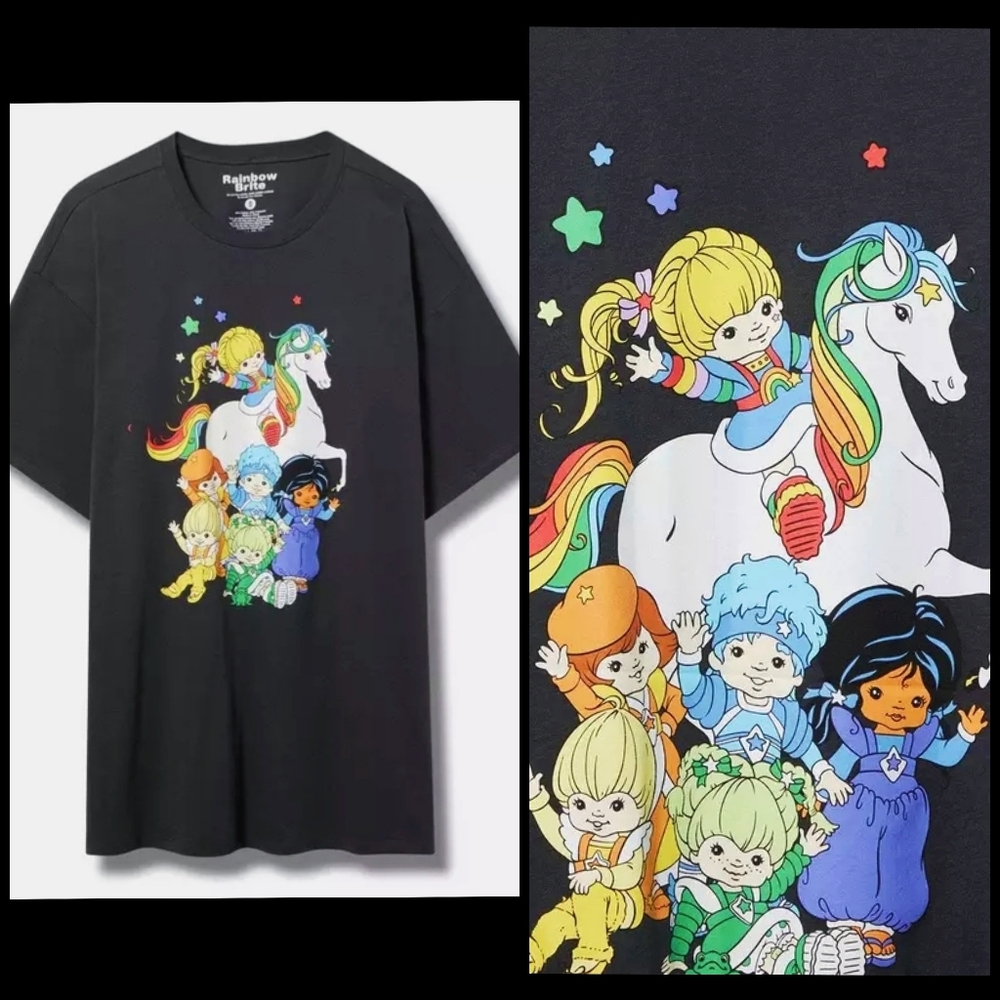 TORRID 6X Plus Size Rainbow Brite Oversized Fit Tunic Tee Tshirt Long